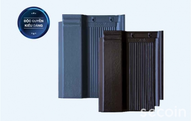 Square wave roof tile